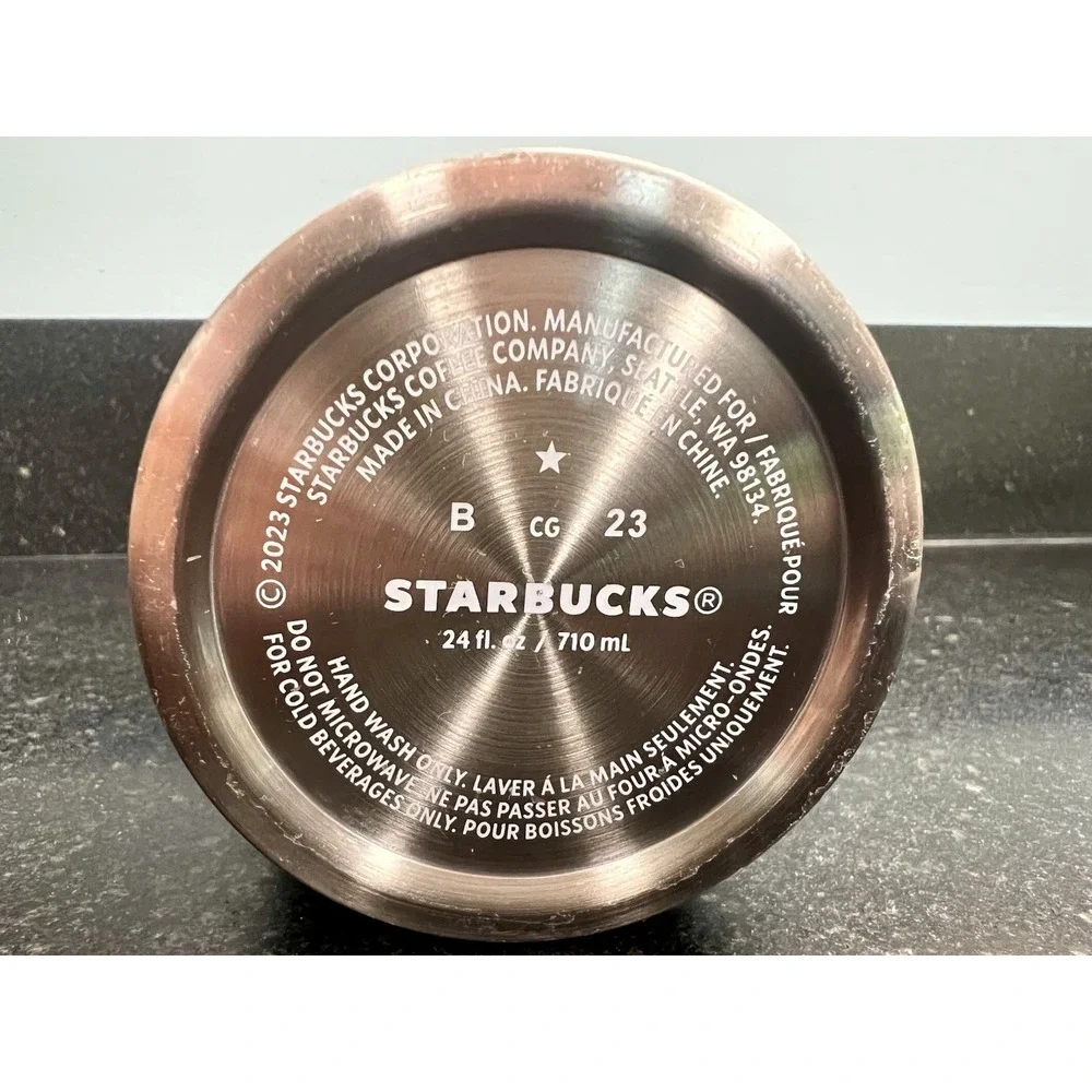 Starbucks Christmas 2023 Festive Stars Ornaments Stainless Steel Tumbler 24oz‎